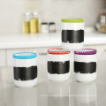 Chalk board spice and herb jars with spoon and silicone lid